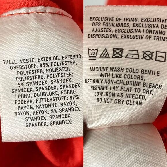 Anthropologie Maeve Coral Scalloped Sleeveless Dress Lace Back Fit and Flare XS - Picture 8 of 8